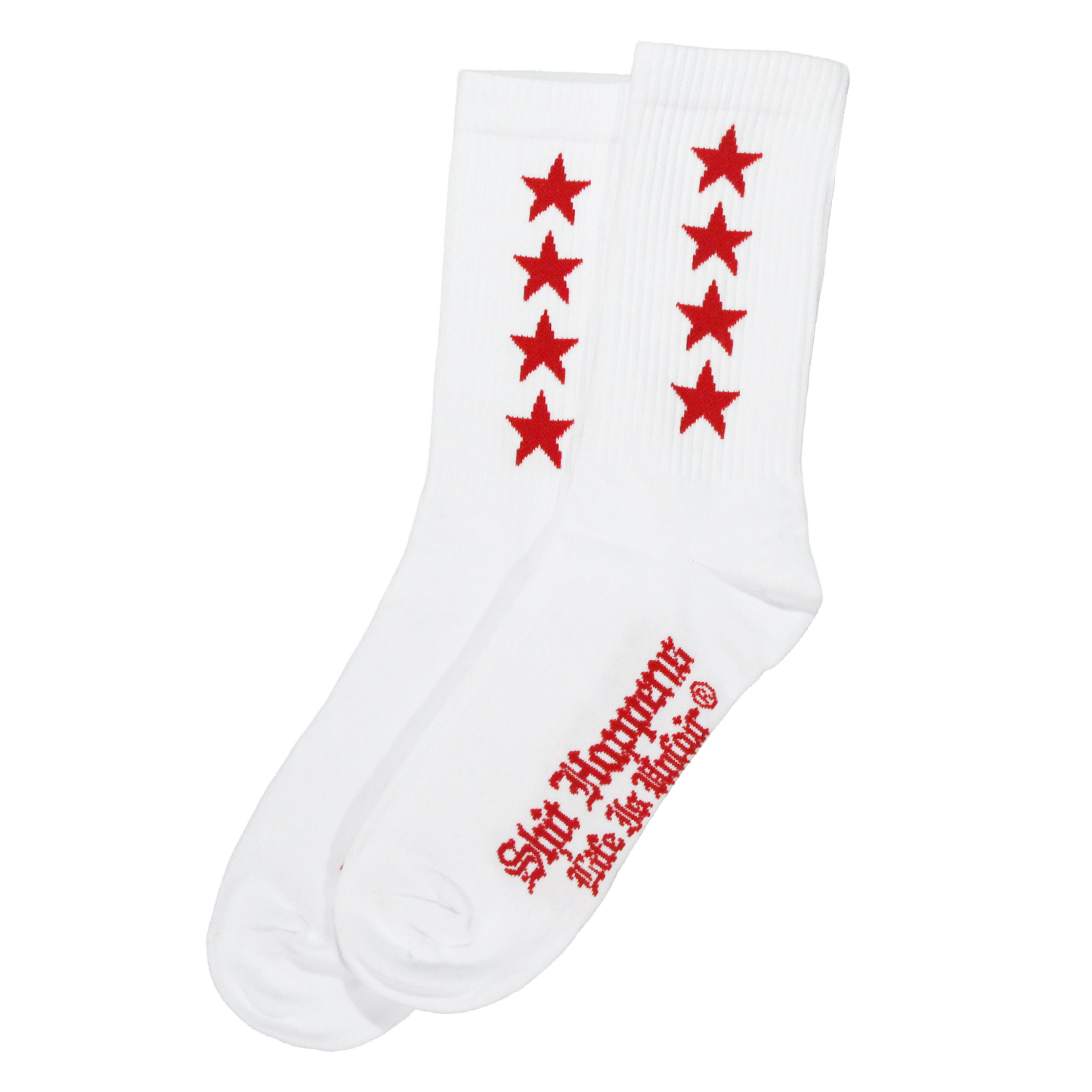 4 Star Socks (White/Red)