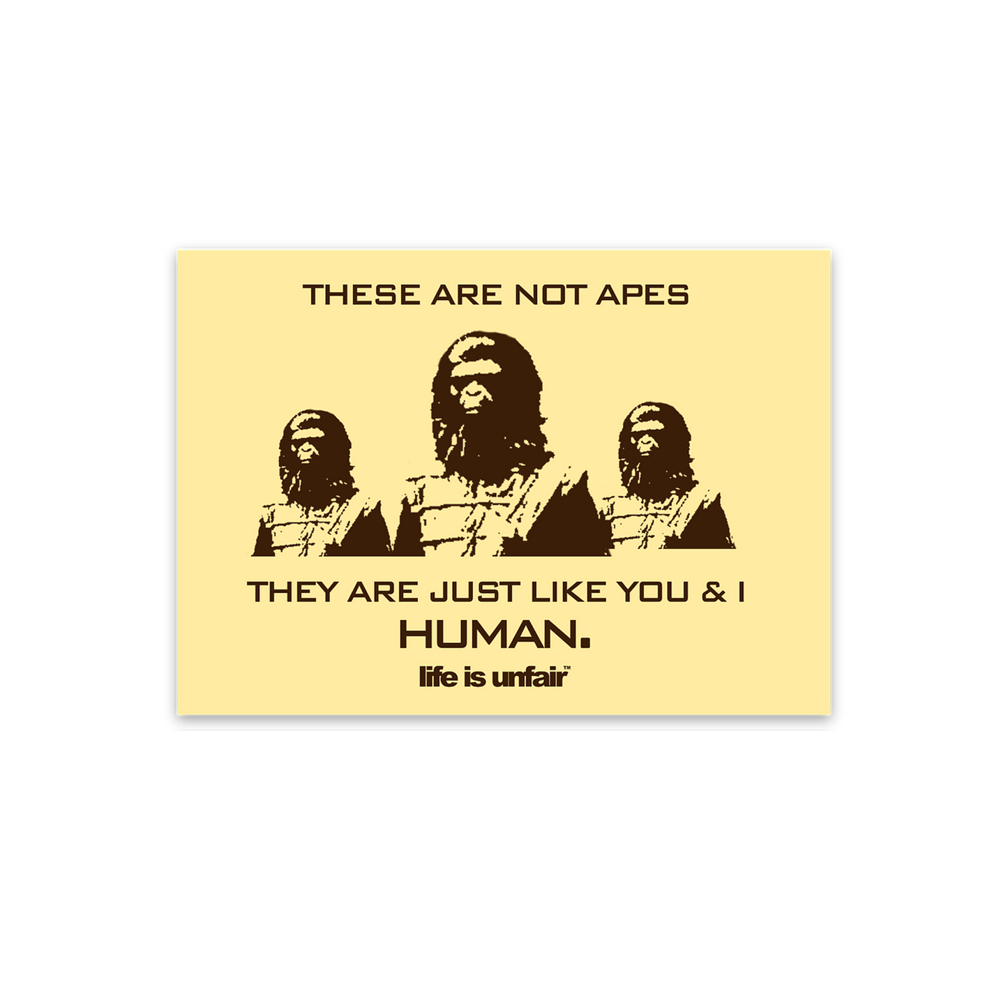 Ape = Human Sticker (Sand/Brown)
