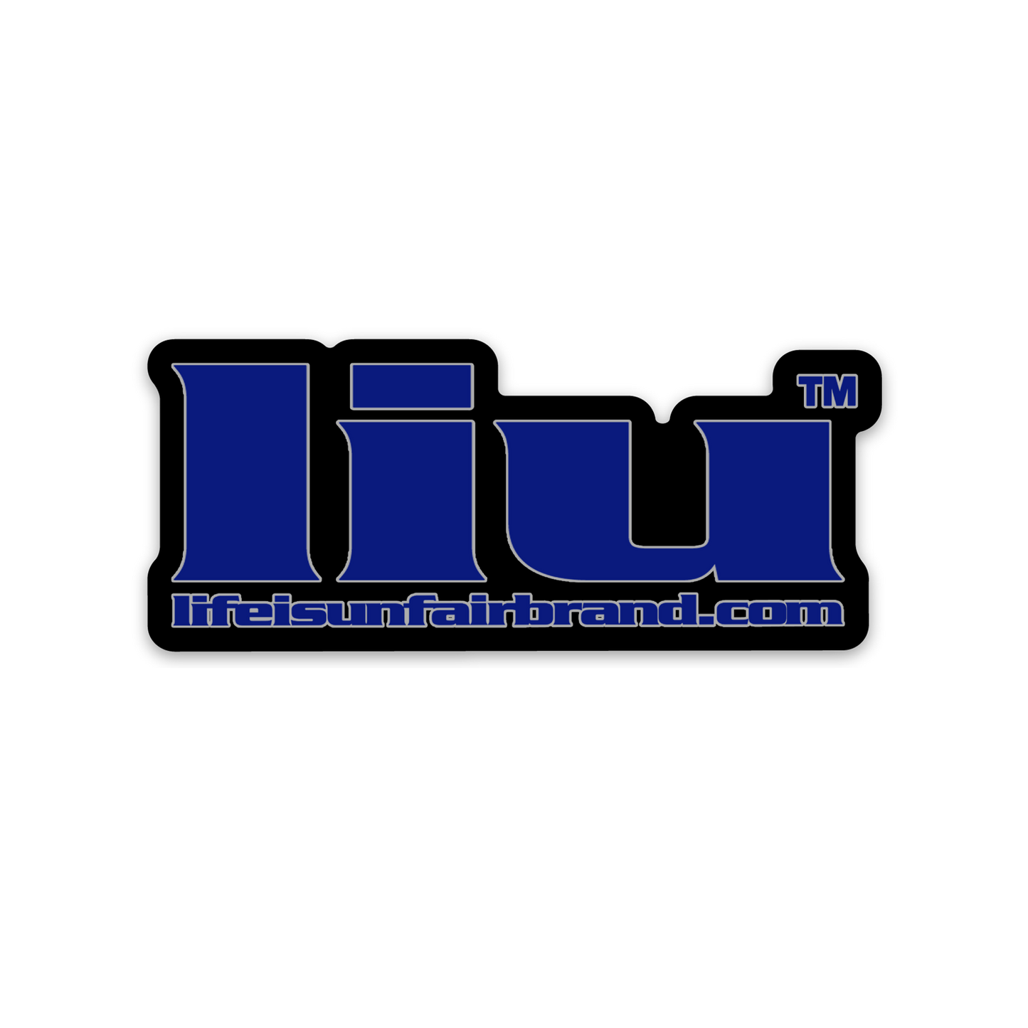 LIU Logo Sticker (Black/Blue)