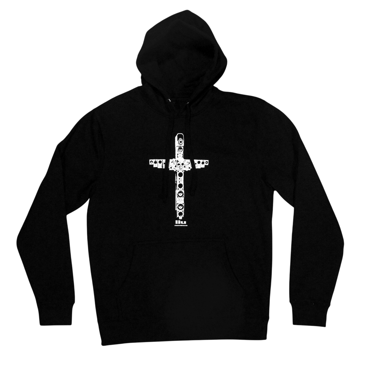 Speaker Cross Hoodie (Black)