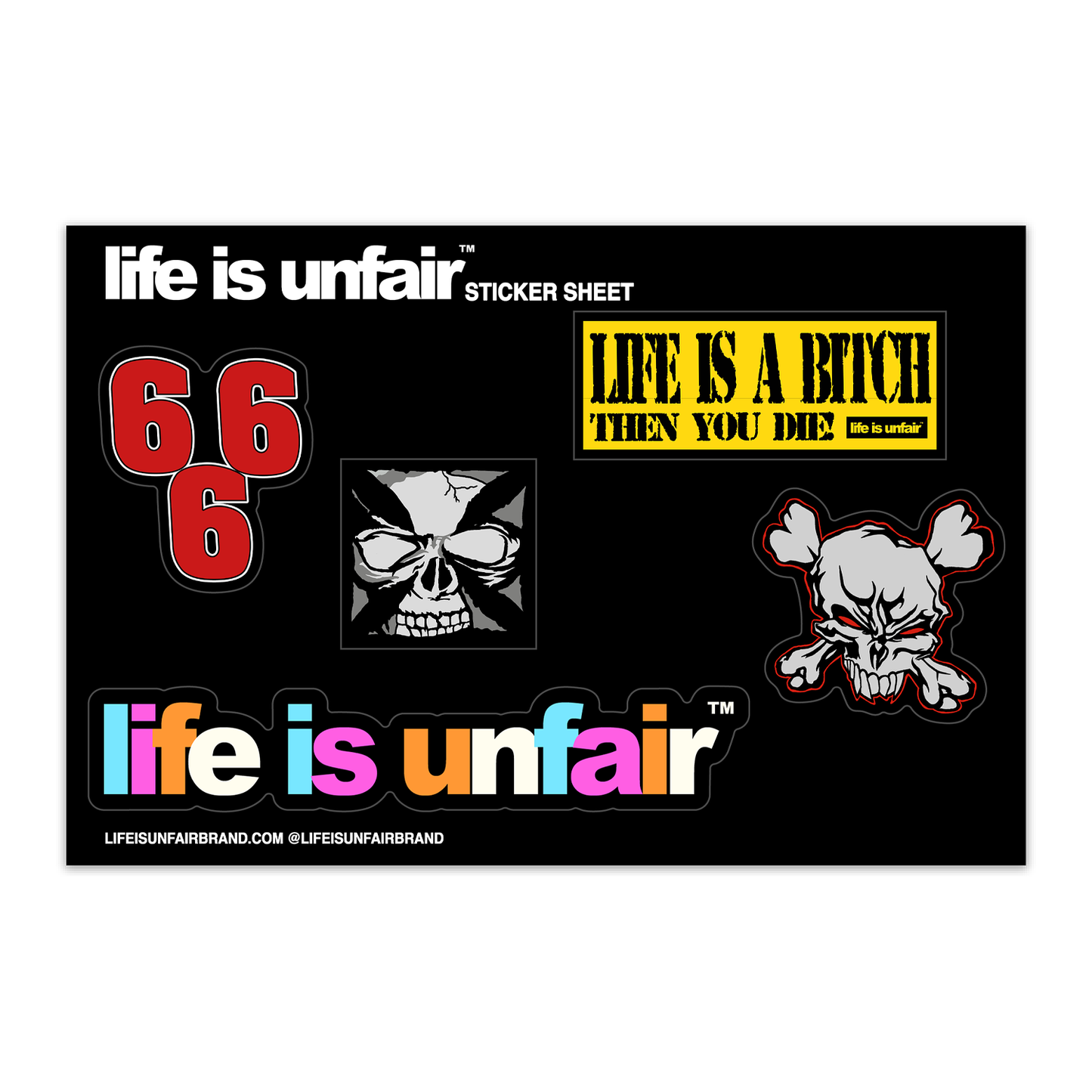 Life Is Unfair Sticker Sheet V1