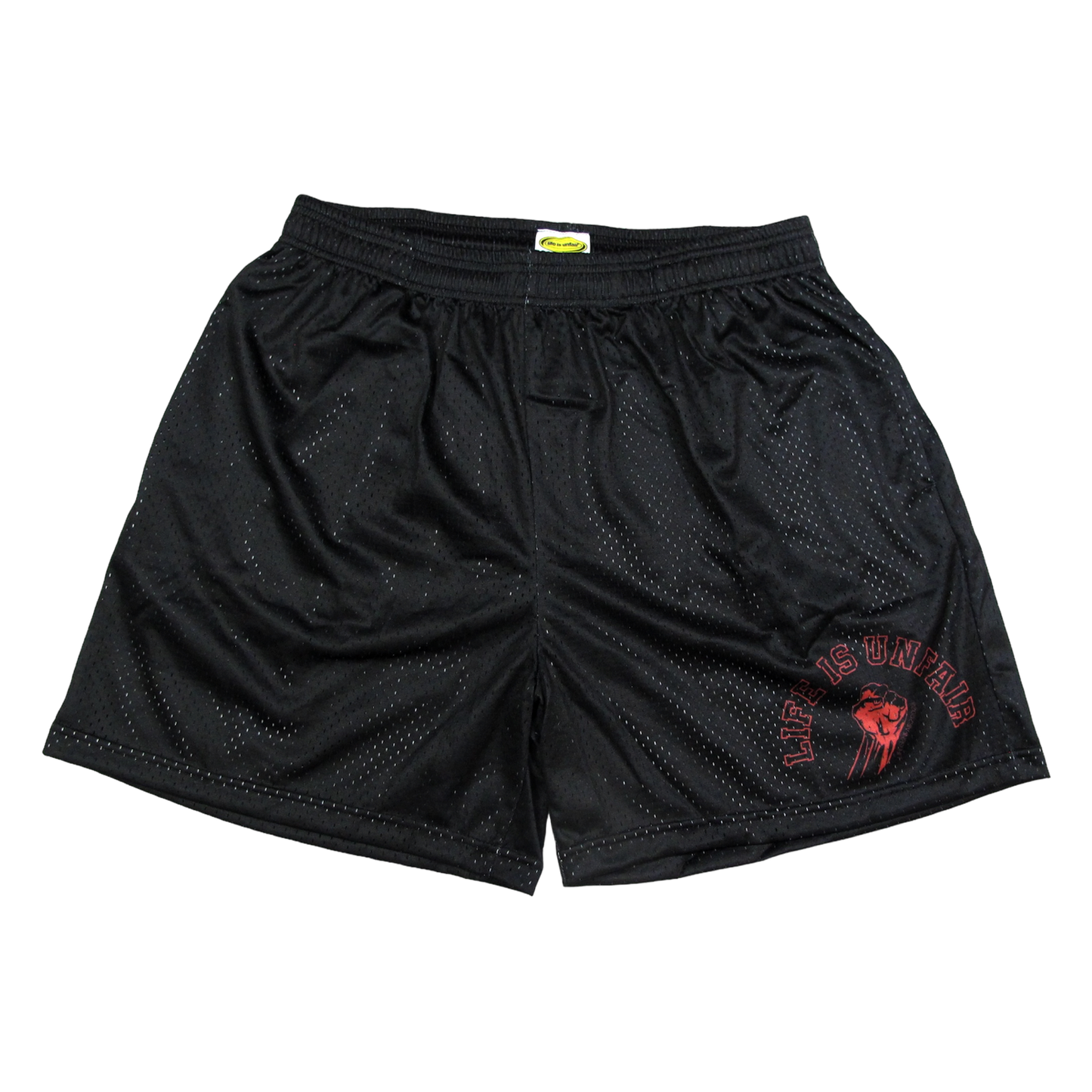 College Mesh Shorts (Black/Red)