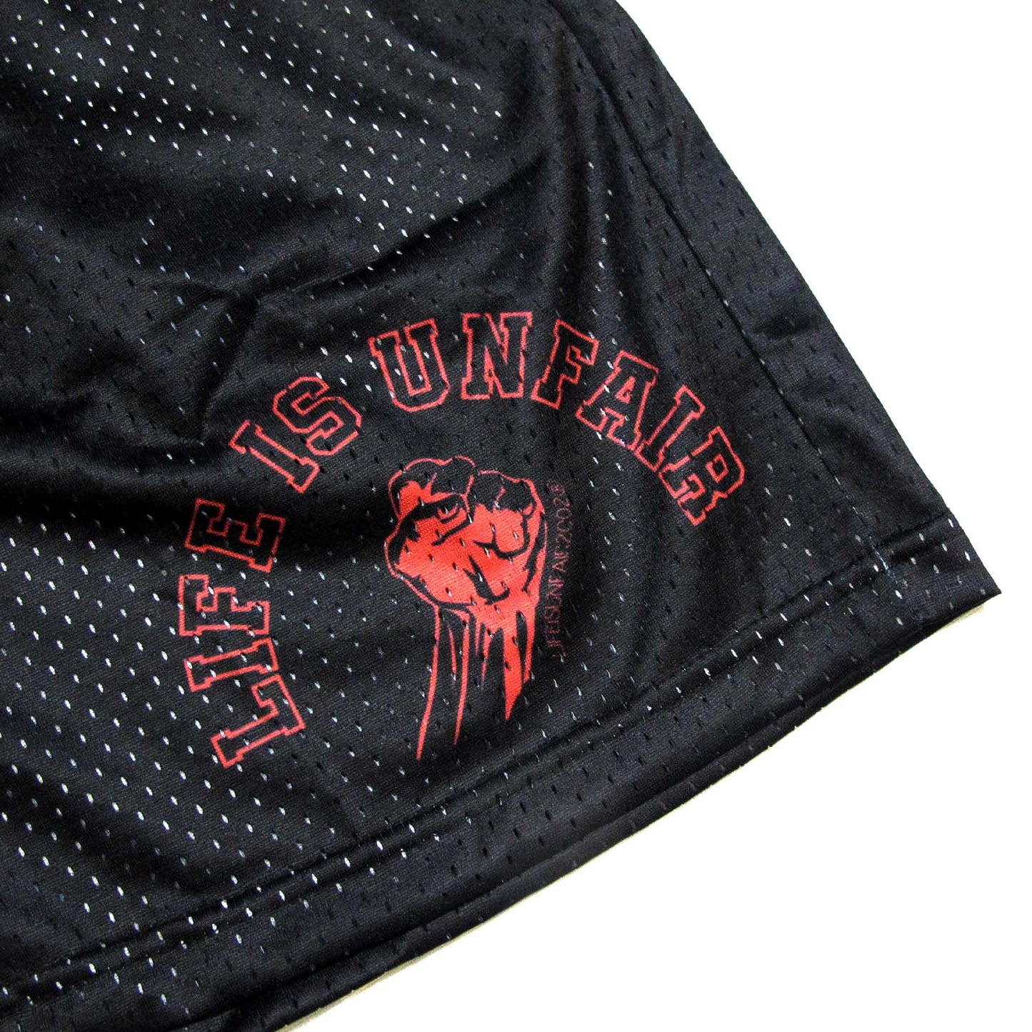 College Mesh Shorts (Black/Red)