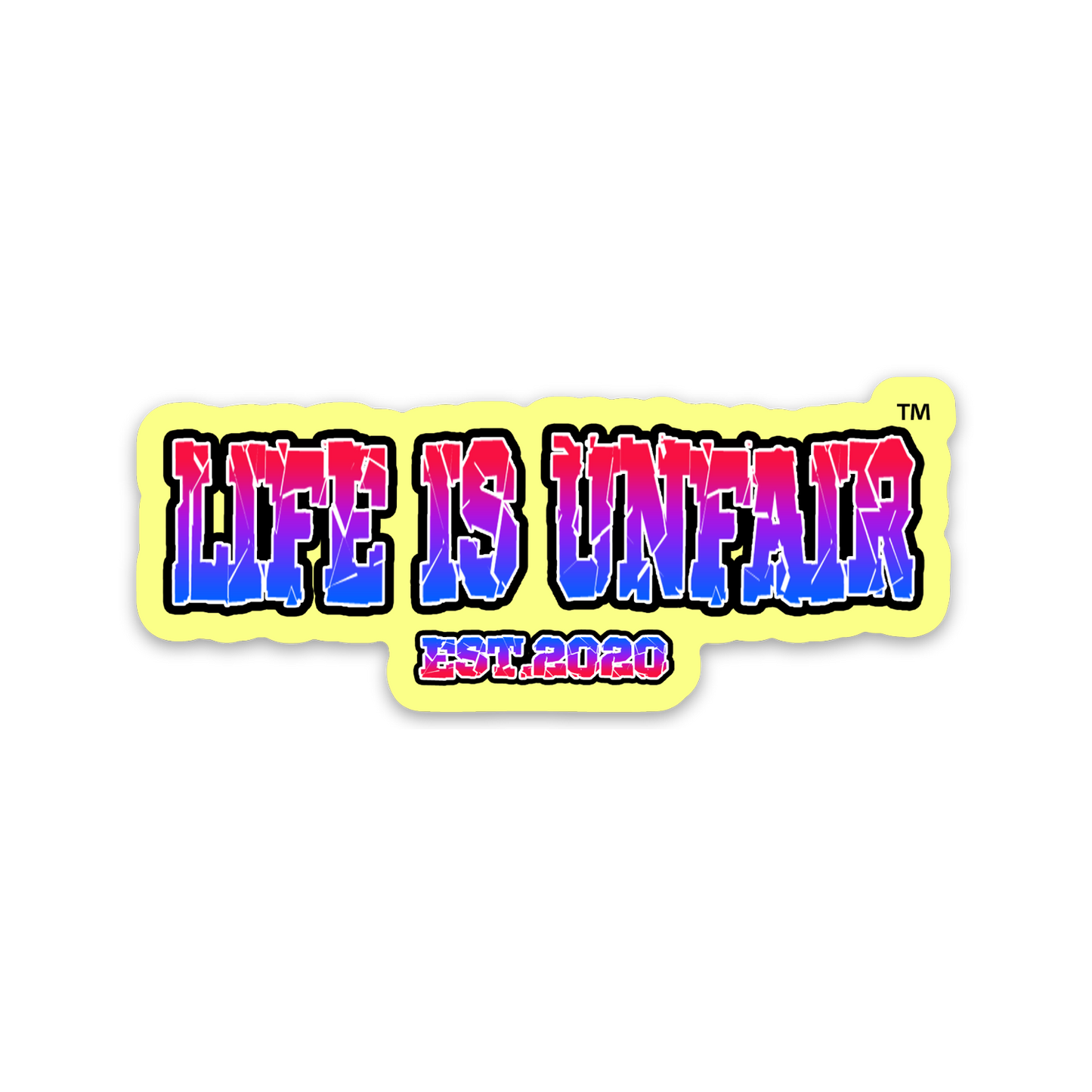 Crushed Logo Sticker (Yellow)