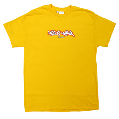 Graffiti Logo Tee (Gold)