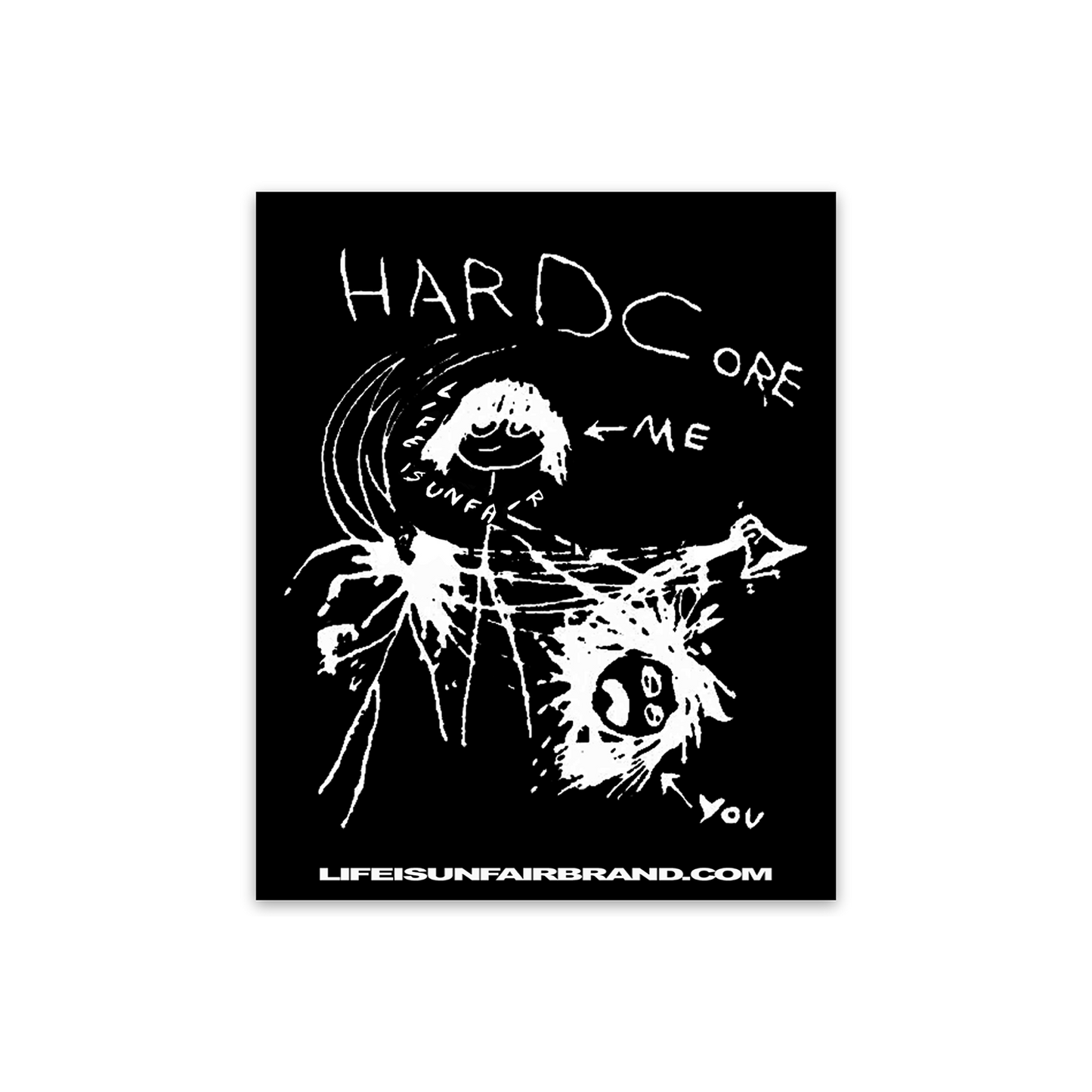 Hardcore Sticker (Black)