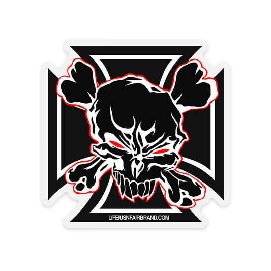 Iron Cross Sticker (Black/Red)