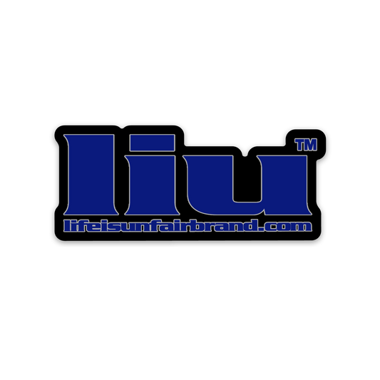 LIU Logo Sticker (Black/Blue)
