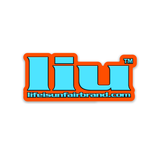 LIU Logo Sticker (Orange/Blue)