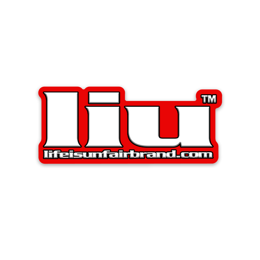LIU Logo Sticker (Red/White)