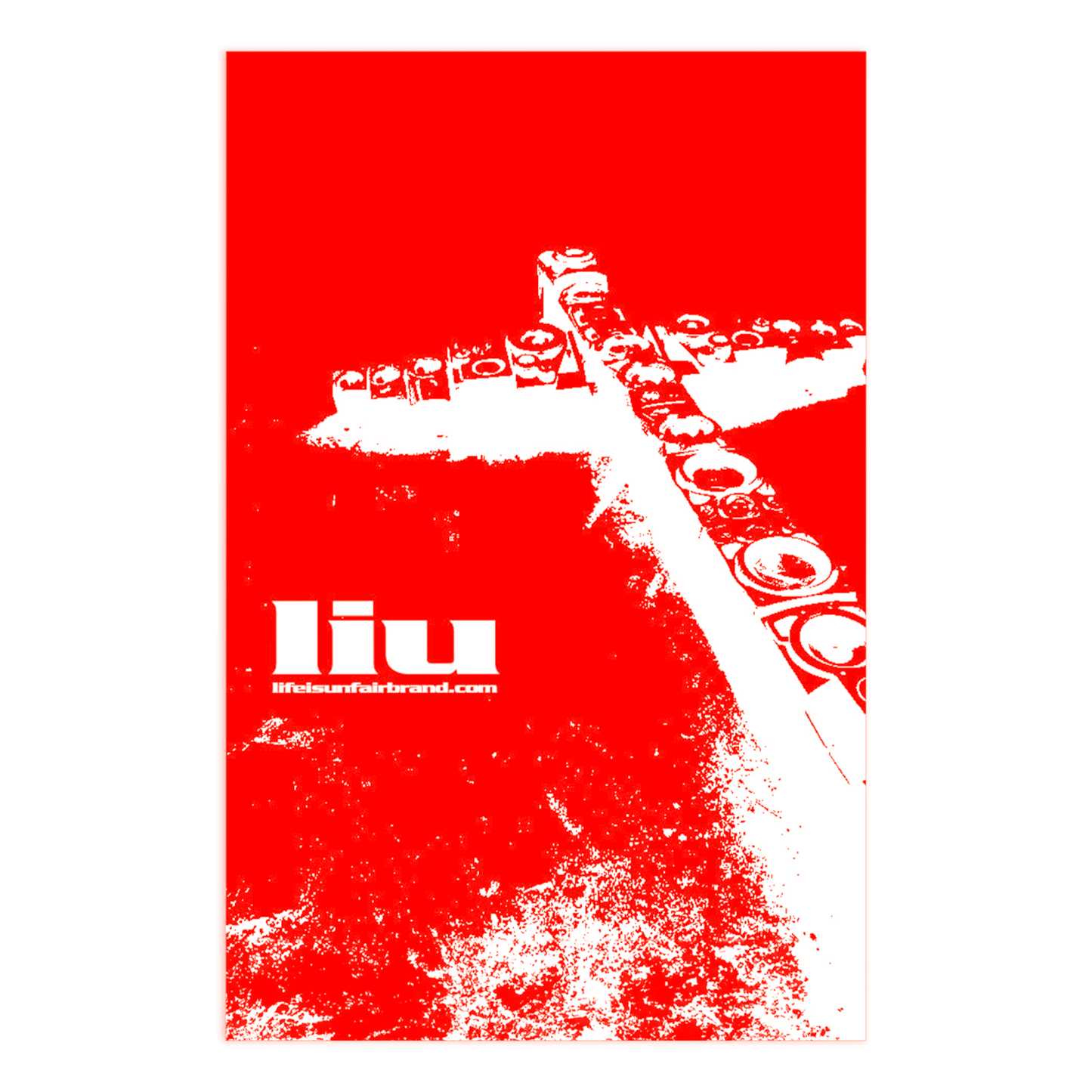 Speaker Cross Poster (Red/White)