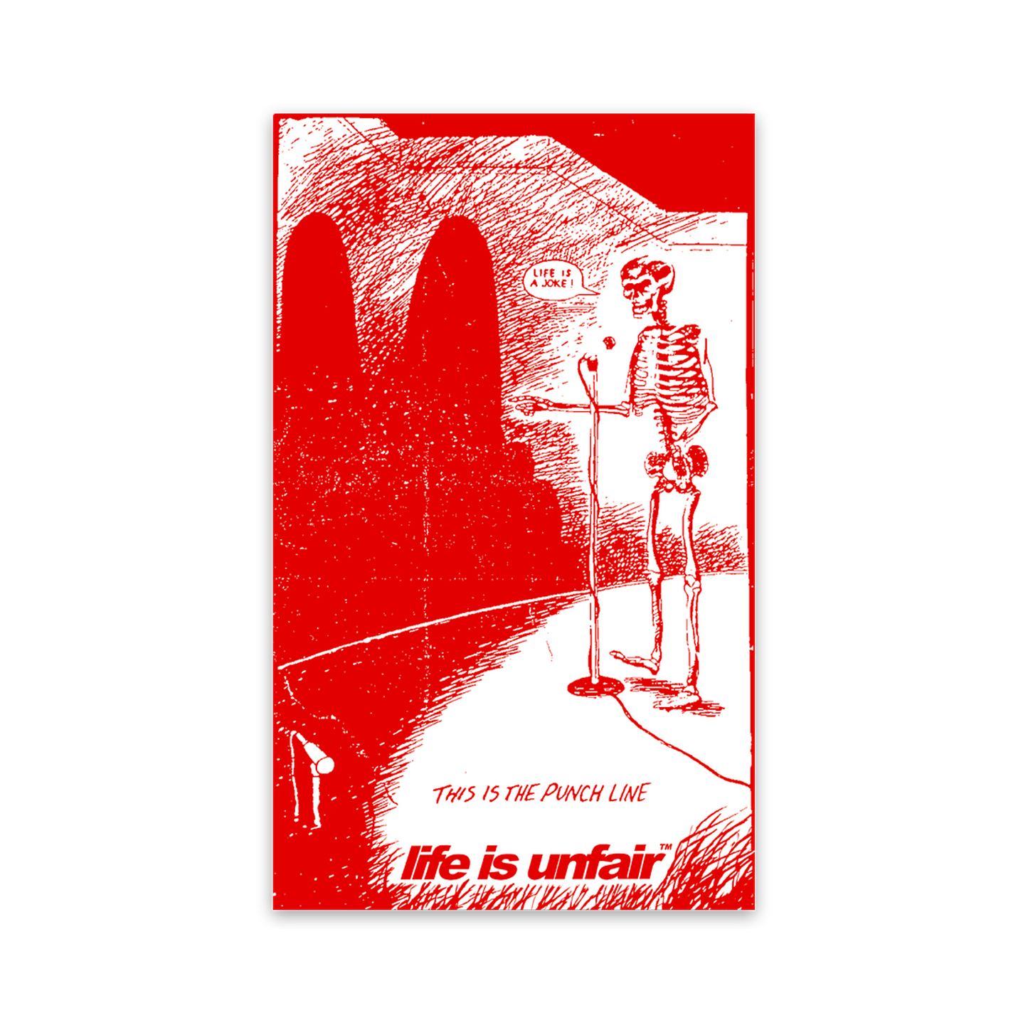 This Is The Punch Line Sticker (Red/White)