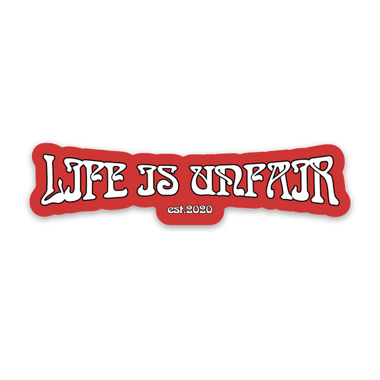 Warped Logo Sticker (Red)